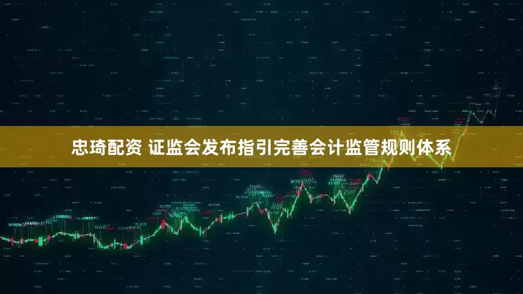 忠琦配资 证监会发布指引完善会计监管规则体系