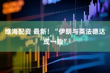 维海配资 最新！“伊朗与英法德达成一致”